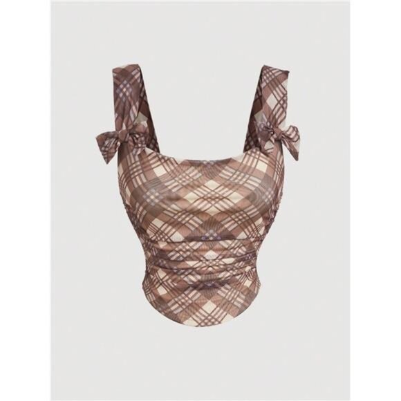 Flounce Neck Blouse And Fishtail Bodycon Maxi Skirt, Elegant Vintage 2-Piece - Picture 3 of 8